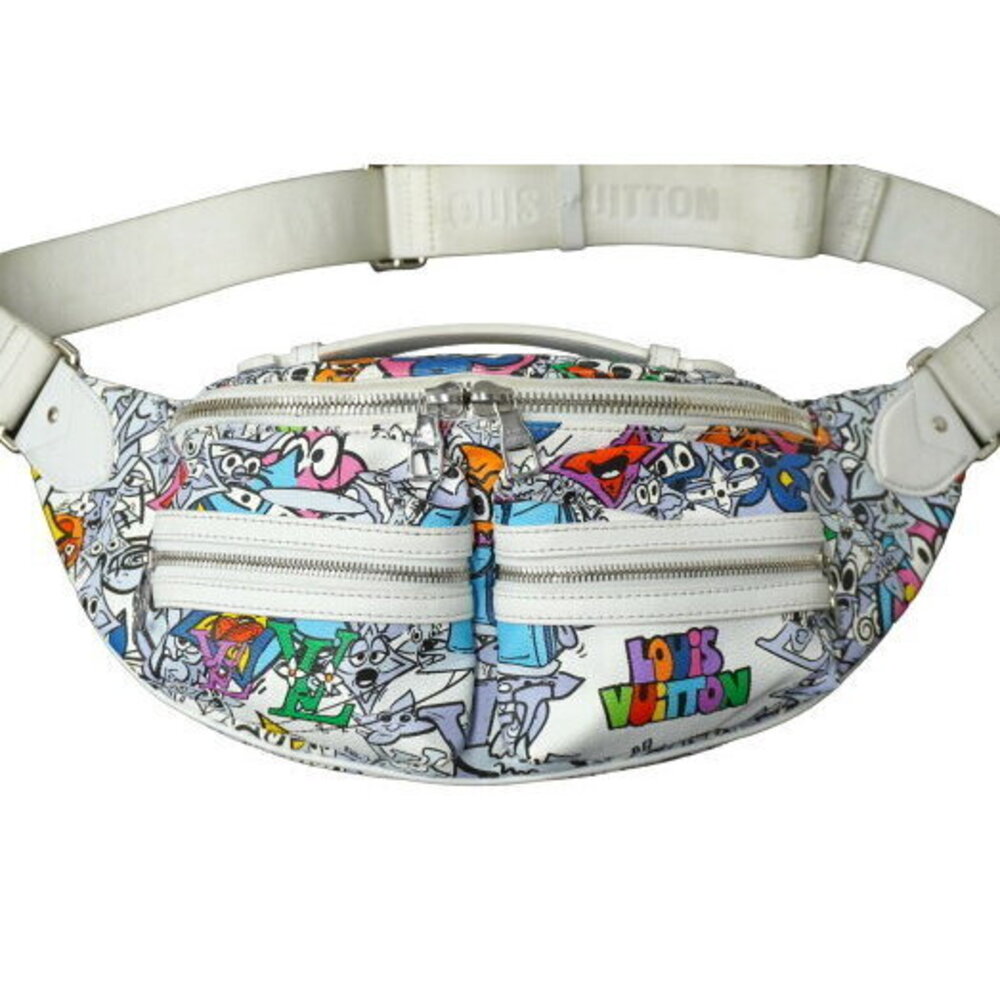 Louis Vuitton Waist Bag Bum Multi Pocket White Multicolor Comics - Picture 2 of 8
